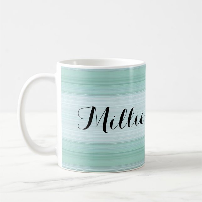 Caneca De Café HAMbyWG - Mug de Café - Gradiente Aqua w Nome (Esquerda)