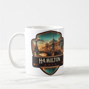 Caneca De Café Hamilton, Ohio   Antigo