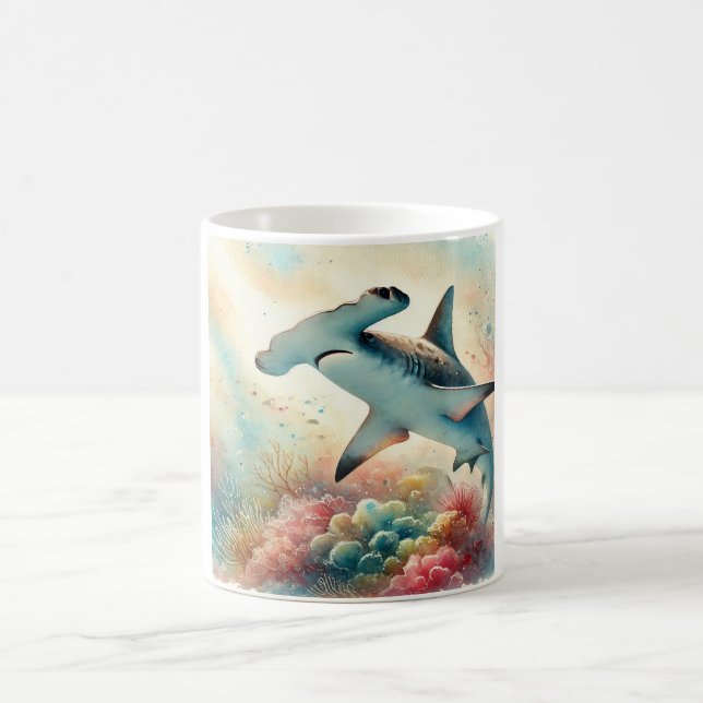 Caneca De Café Hammerhead Shark Serenity 290824AREF136 - Watercol (Centro)