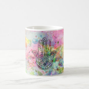 Caneca De Café HAMSA Mão do símbolo da fatima