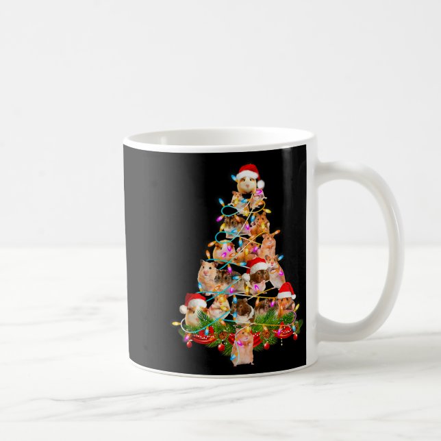 Caneca De Café Hamster Christmas Tree Led Funny Hamster Snow Chir (Direita)
