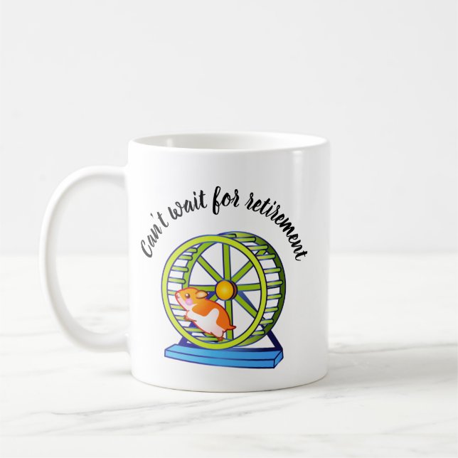 Caneca De Café Hamster de Aposentadoria de Desejo (Esquerda)