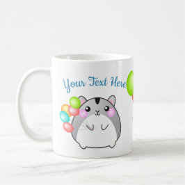 Caneca De Café Hamster de Kawaii, Cinza bonita