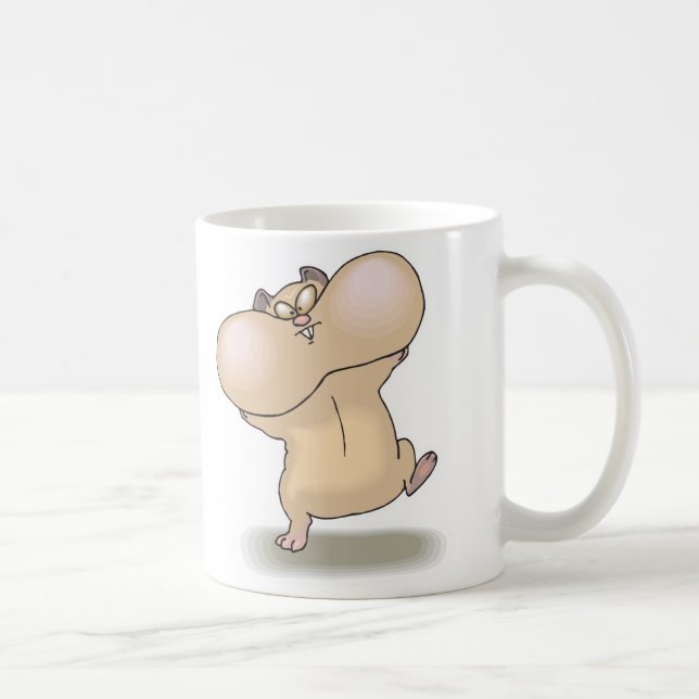Caneca De Café hamster engraçado de bochechas gorduchas (Direita)