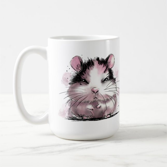 Caneca De Café Hamster Mal-humorado (Esquerda)
