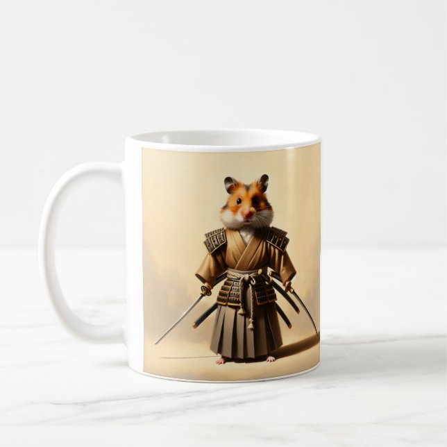 Caneca De Café Hamster Samurai (Esquerda)