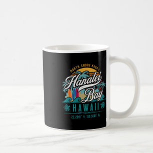 Caneca De Café Hanalei Byy North Shore Kauai Hawaii Retro Sun Sur