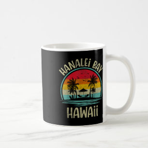 Caneca De Café Hanalei, Praia da Baía Havaí Família de Palmeira V