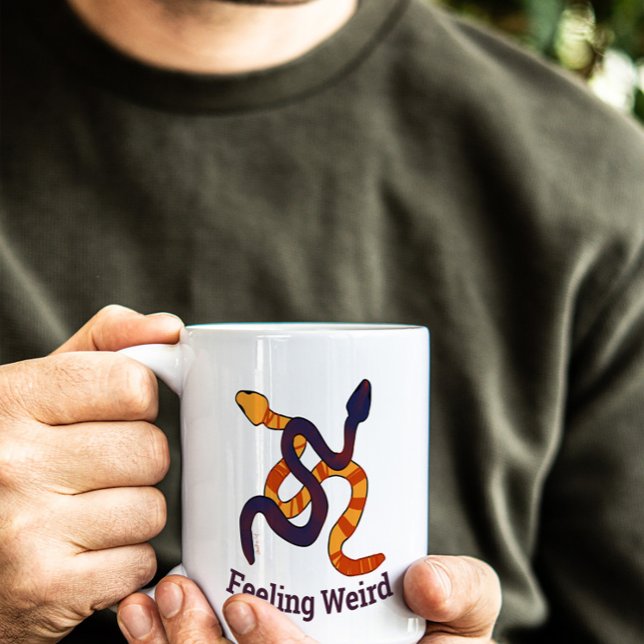 Caneca De Café Hand drawn multicoloured funny snakes design (Criador carregado)