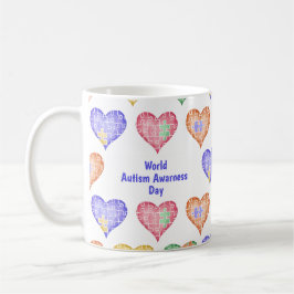 Caneca De Café Hand Drawn Watercolor World Autism Awareness Day