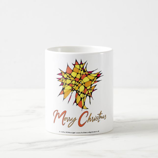 Caneca De Café Handmade Christmas Cup with Star Graphic (Centro)