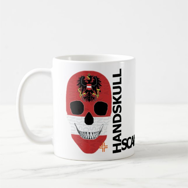Caneca De Café HANDSKULL Áustria Clássica Mug O4 (Esquerda)