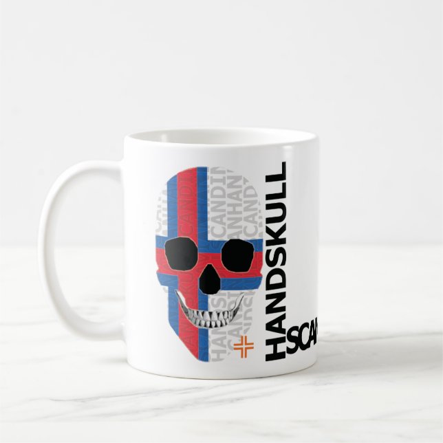 Caneca De Café HANDSKULL Ilhas Faroé Clássica Mug O4 (Esquerda)