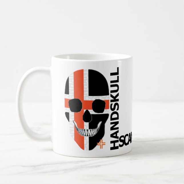 Caneca De Café HANDSKULL Nórdico Cross Classic Mug O4 (Esquerda)