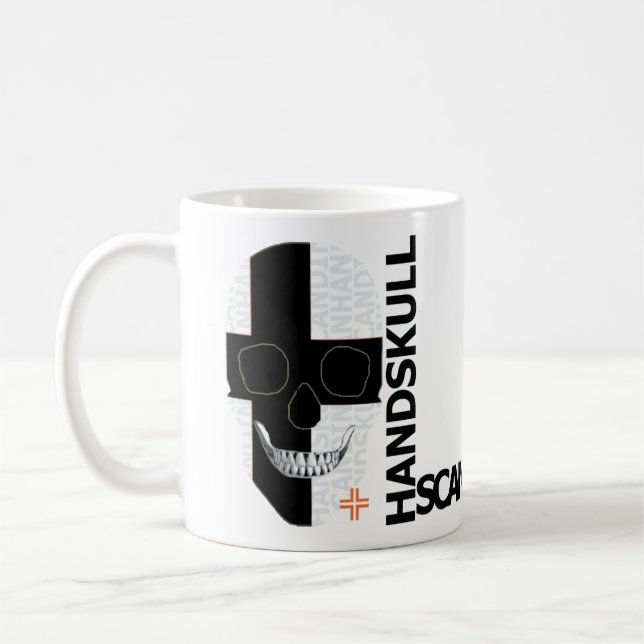 Caneca De Café HANDSKULL Svart Kors Classic Mug O4 (Esquerda)