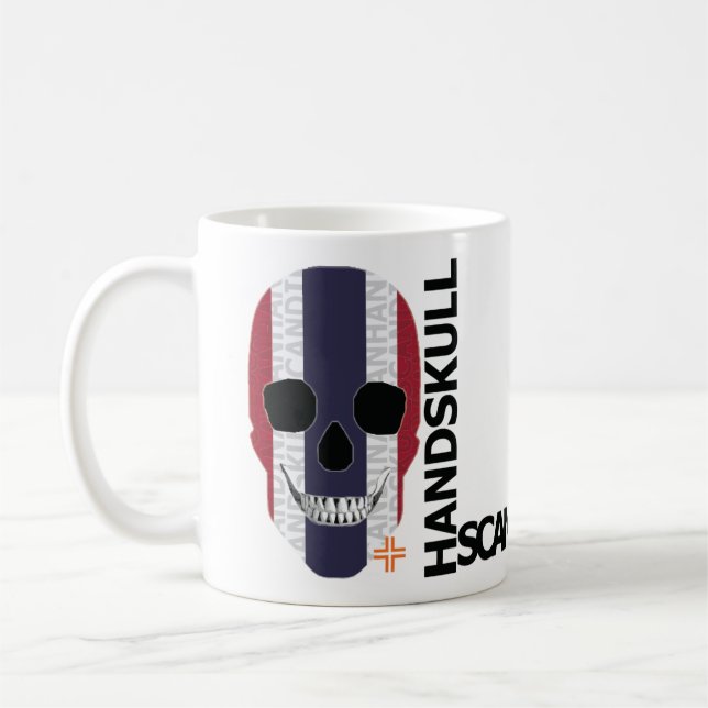 Caneca De Café HANDSKULL Tailândia Clássica Mug O4 (Esquerda)
