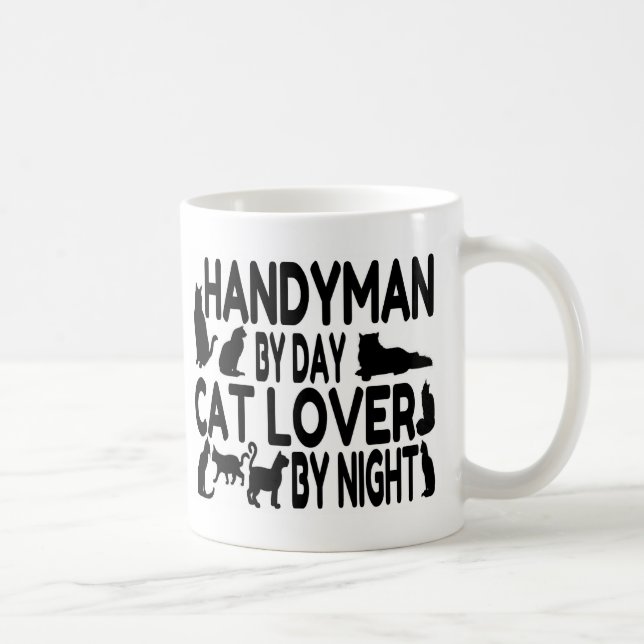 Caneca De Café Handyman Cat Lover (Direita)