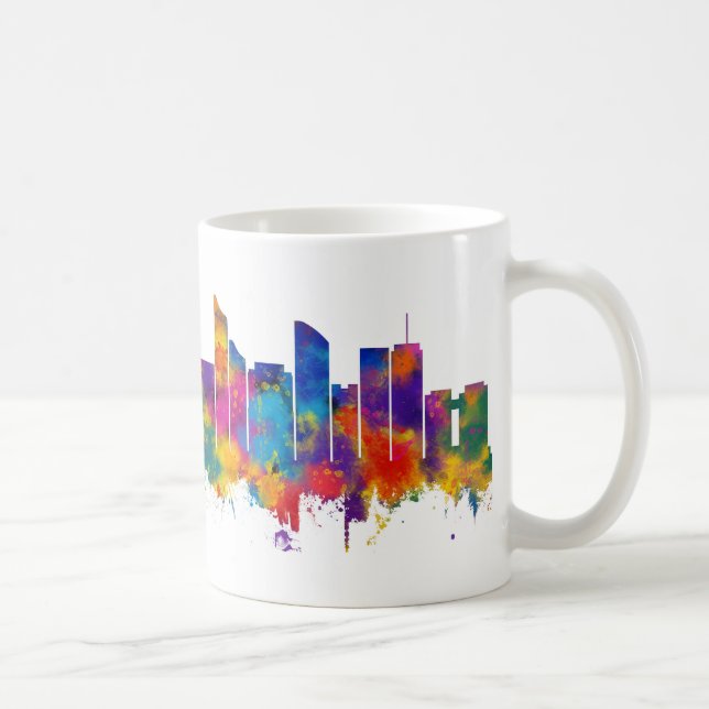 Caneca De Café Hangzhou China Skyline (Direita)