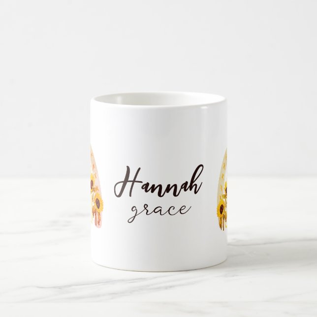Caneca De Café Hanna Hebrew Significa Grace Rainbow Sunflower Boh (Centro)