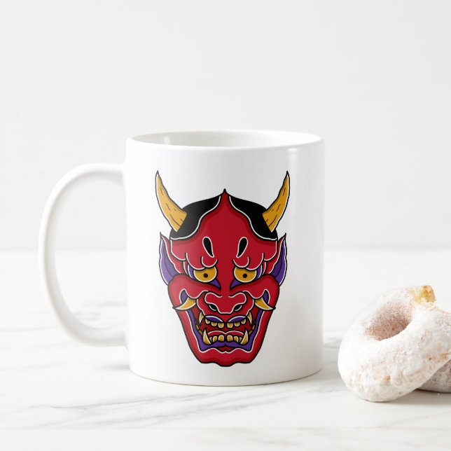 Caneca De Café Hannya (般 若 の 面) (Com Donut)