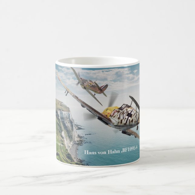 Caneca De Café Hans von Hahn, BF109E-4 (Centro)