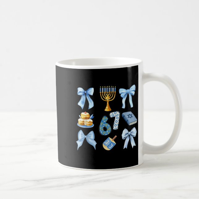 Caneca De Café Hanukkah 67 Six Seven Girl Kids 67 Meme Coquette B (Direita)