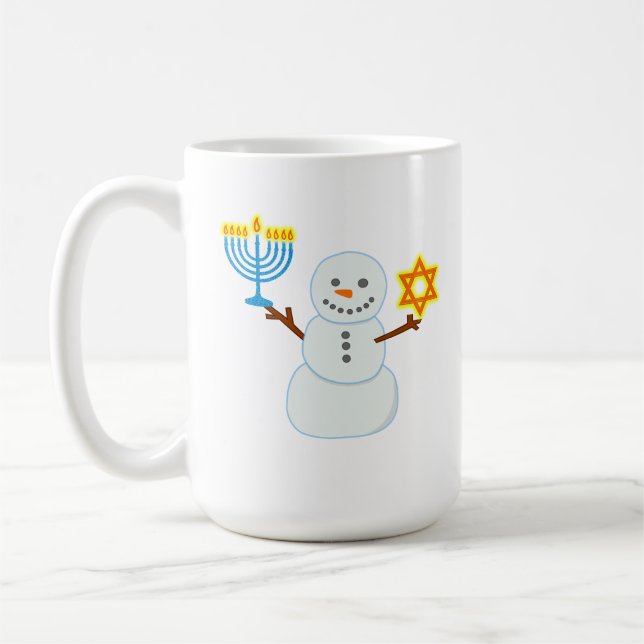 Caneca De Café Hanukkah, bonitão judeu Menorah Star de David (Esquerda)
