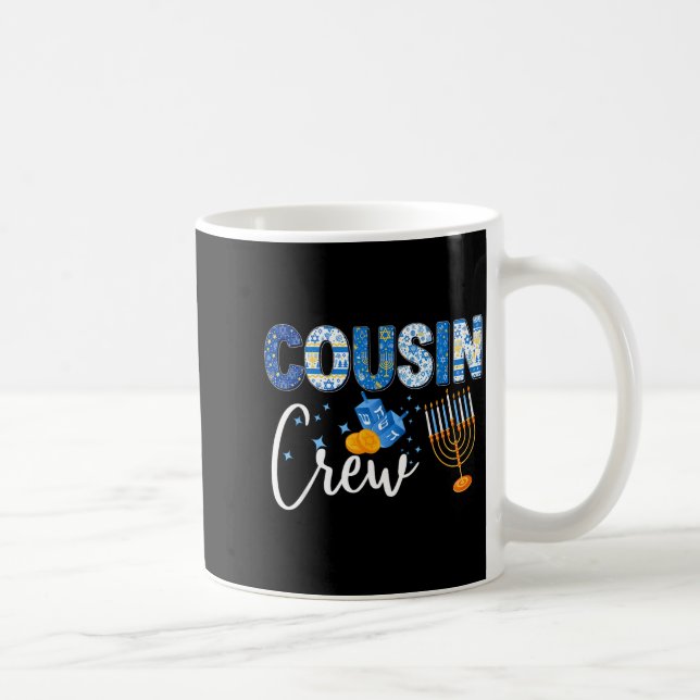 Caneca De Café Hanukkah Cousin Crew Matching Family Christmas Paj (Direita)