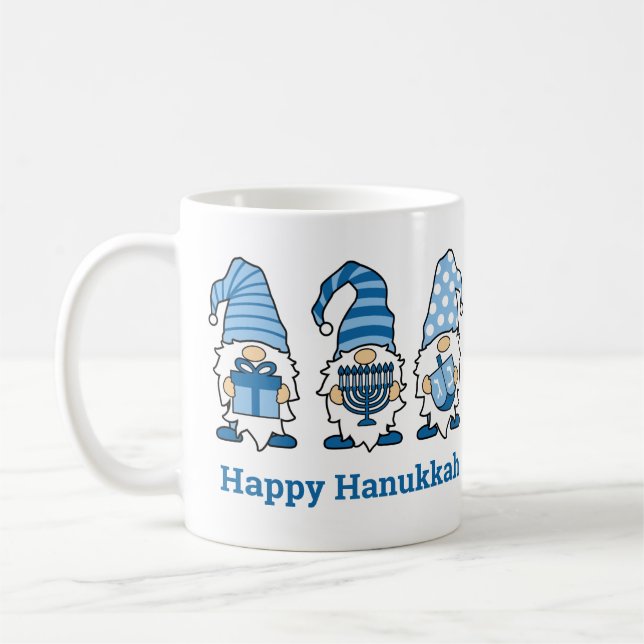 Caneca De Café Hanukkah Gnomo Trio Mug (Esquerda)