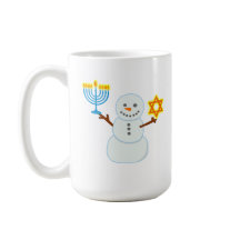 Hanukkah judeu boneco de neve Menorá Estrela de Da