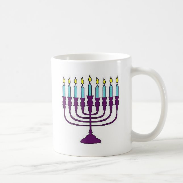 Caneca De Café Hanukkah Menorah (Direita)