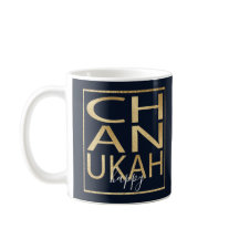 Hanukkah Mug "Chanukah Happy Dourado"