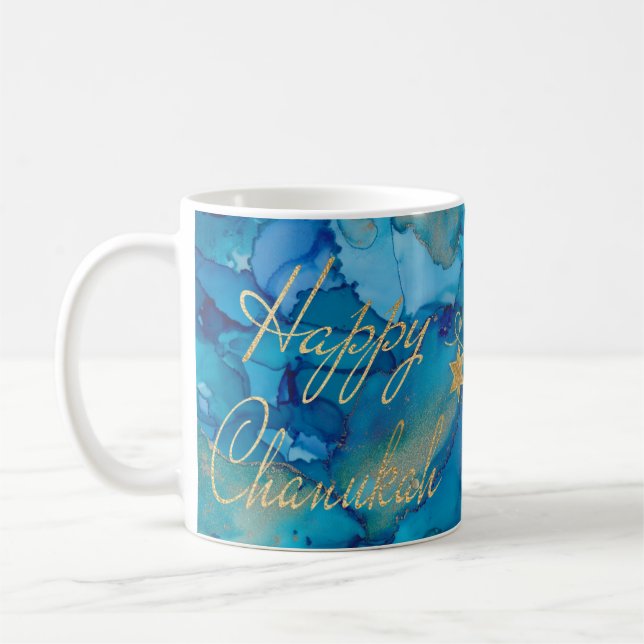 Caneca De Café Hanukkah Mug Design (Esquerda)