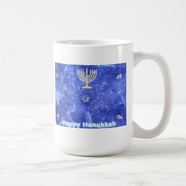 Caneca De Café Hanukkah Snowstorm Menorah (Direita)