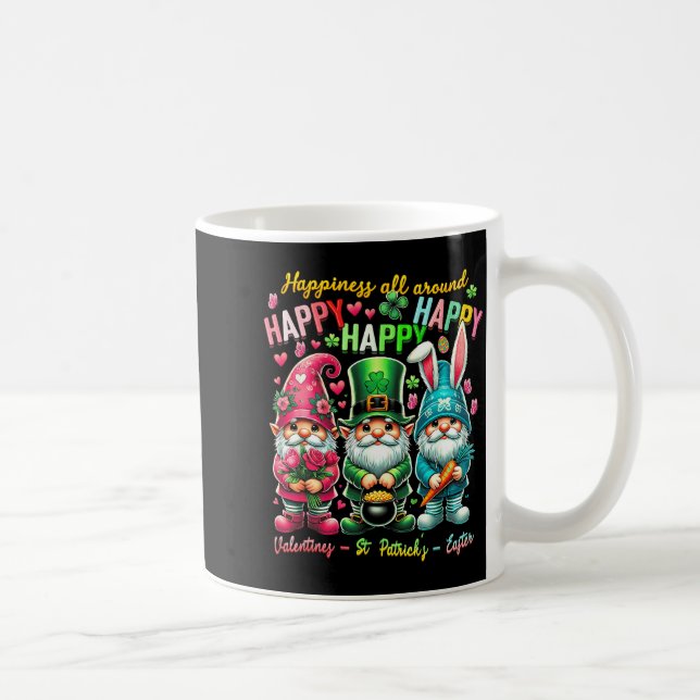 Caneca De Café Hapness Allaround Gnome Happy Valentine St Patrick (Direita)