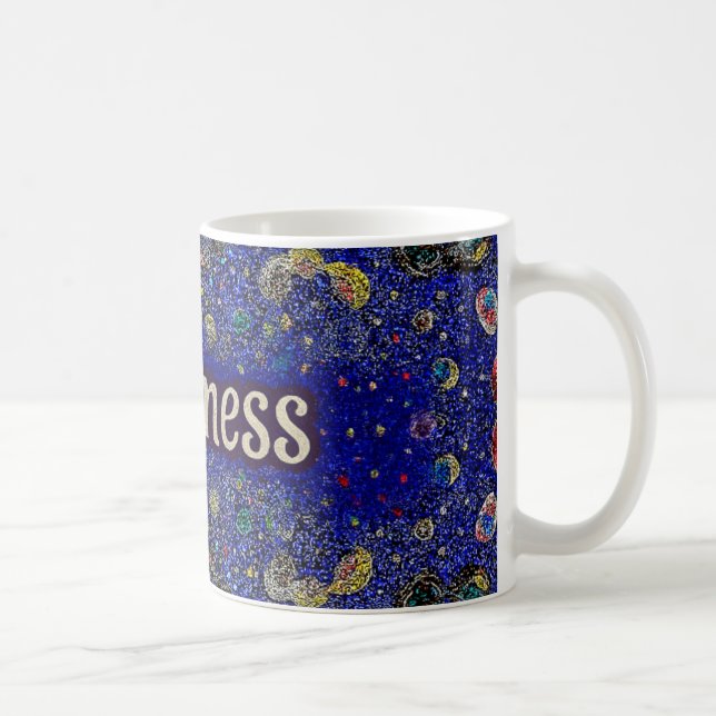 Caneca De Café Happiness Coffee Mug – Vibrant Mandala-Style  (Direita)