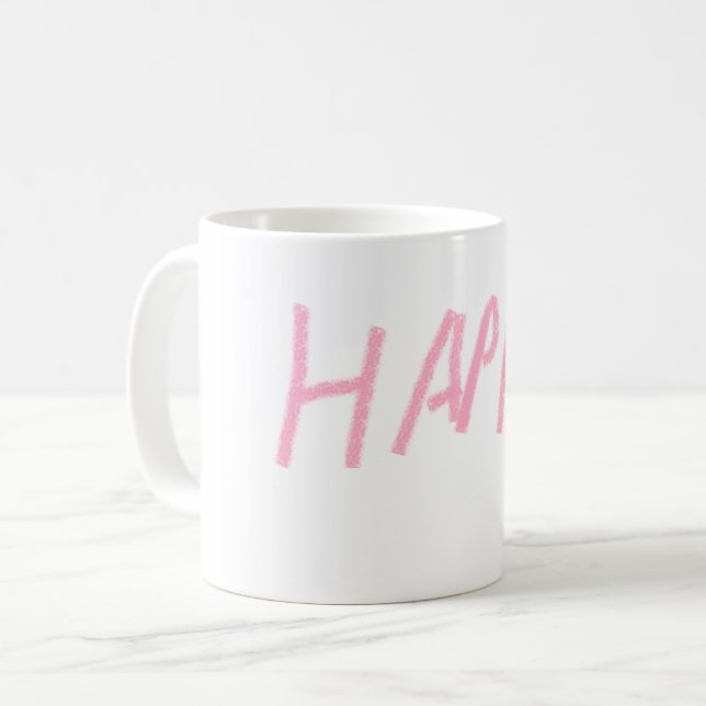 Caneca De Café Happy  (Frente Esquerda)