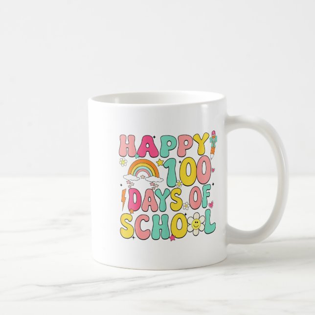 Caneca De Café Happy 100 Days Of School Teacher Appreciation Boys (Direita)