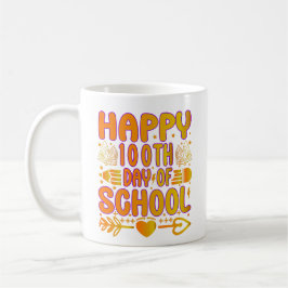 Caneca De Café Happy 100th Day of School Coffee Mug