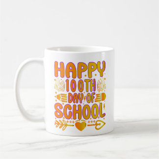 Caneca De Café Happy 100th Day of School Coffee Mug