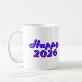Caneca De Café Happy 2026