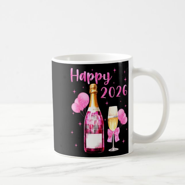 Caneca De Café Happy 2026 Cheers To A New Year 2026 Champagne Coq (Direita)