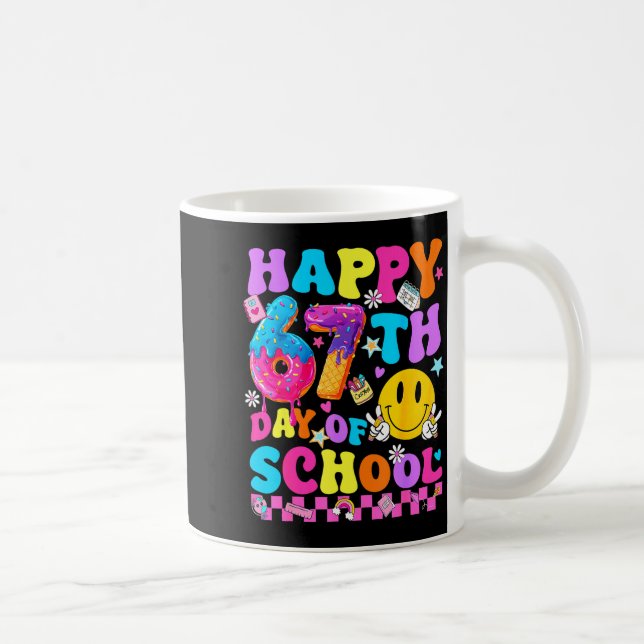 Caneca De Café Happy 67 Days Of School 67th Day Smarter Six Seven (Direita)