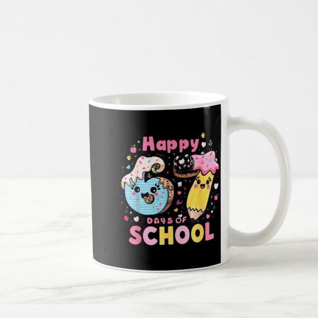 Caneca De Café Happy 67th Day Of School Cute Ice Cream 100 Days S (Direita)