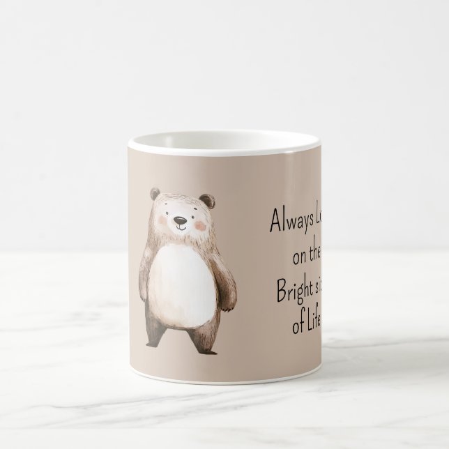 Caneca De Café Happy Bear Bright Side of Life (Centro)