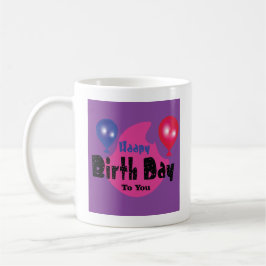 Caneca De Café Happy Birthday – Colorful Celebration Party Design