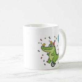 Caneca De Café Happy Birthday Crocodile Circus Theme Cartoon