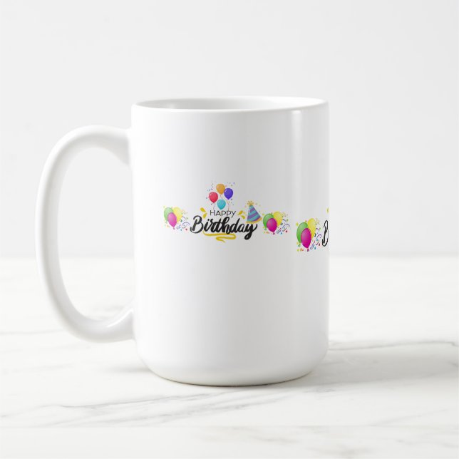 Caneca De Café Happy Birthday Design Article-02 (Esquerda)