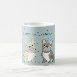Caneca De Café Happy birthday French, bulldog