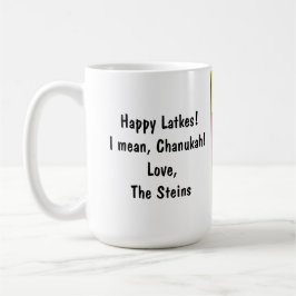 Caneca De Café Happy Chanukah/Hanukkah Dinossaur Latg